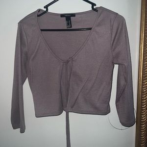 Purple tie up shirt , one lace in front very pretty purple